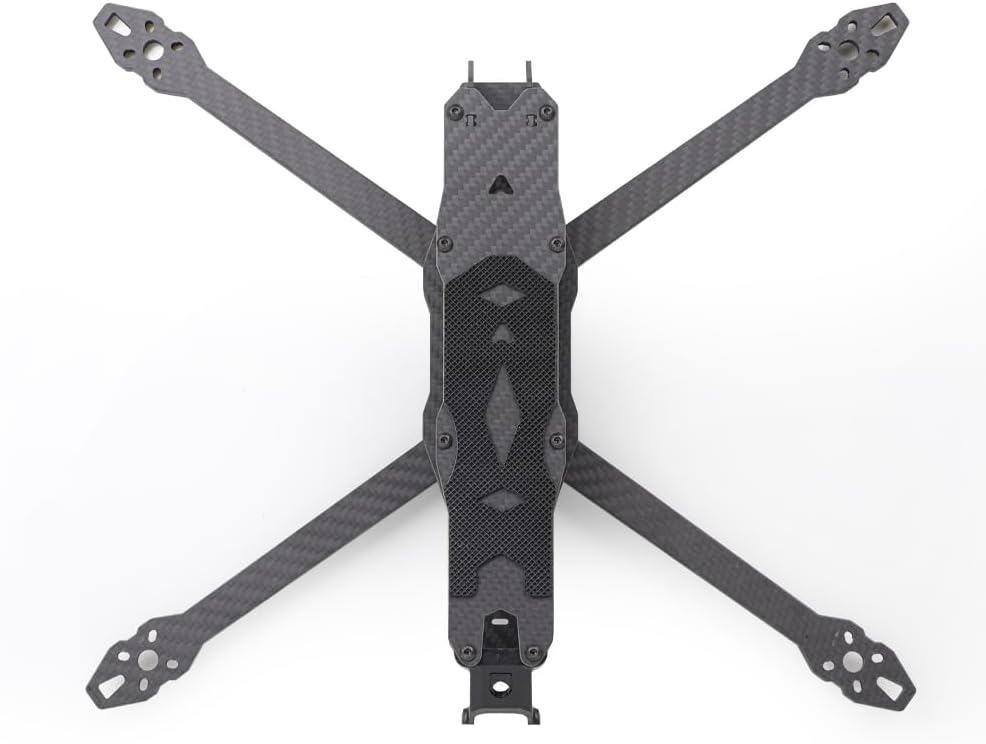 HGLRC 335mm 7 inch FPV Racing Drone Frame Carbon Fiber for FPV Long Range Freestyle Training Quadcopter with Lipo Battery Strap