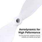 Drone Propeller Blades, 4 Pairs 9450 Self Tightening Drone Propeller CWandCCW Propellers, Low NoiseReduction Props Replacement Part Blade forDJI Phantom 2/3(White)