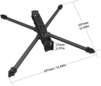 JeeFly XL10 V6 10inch FPV Racing Drone Frame Kit Carbon Fiber Quadcopter Frame 420mm True-X Design 7mm Arms Compatible with O3, GoPro, for Long Range Freestyle