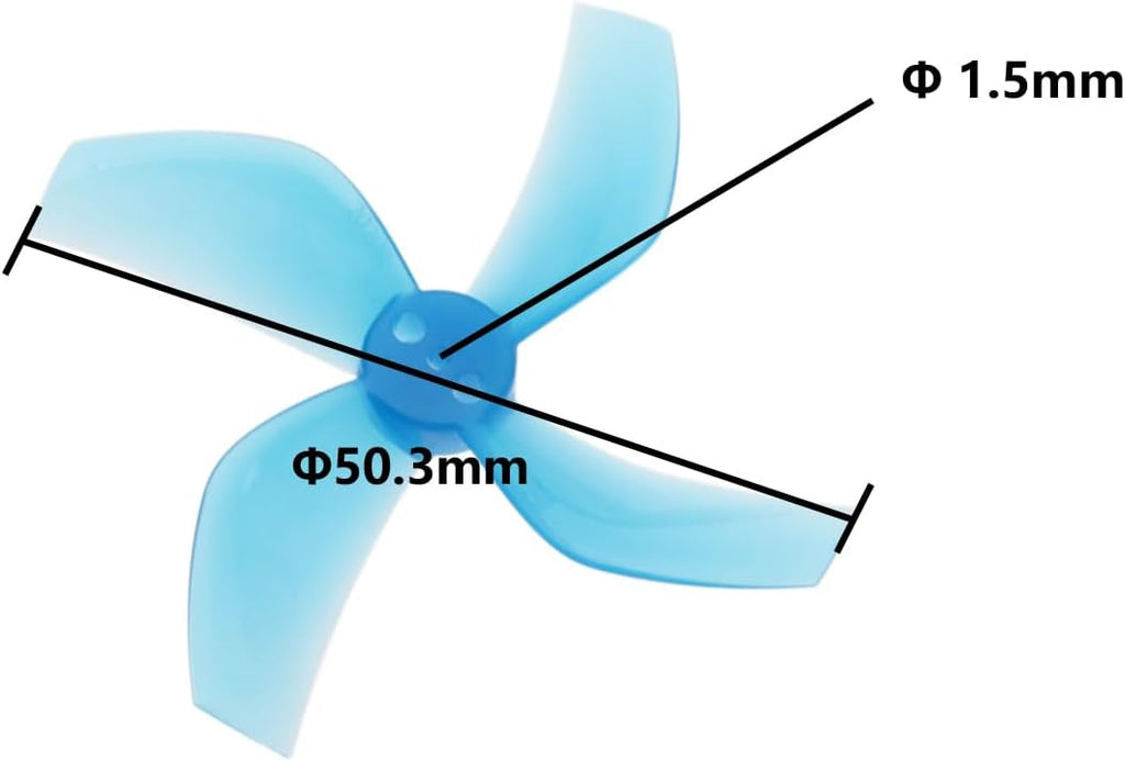 16PCS 2020 4-Blade Propellers with 1.5 mm Shaft Compatible with Beta85X HD Digital VTX Drone 1103 8000KV & 1105 5000KV Brushless Motors