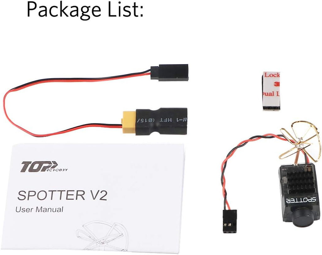 Crazepony Spotter V2 Micro FPV AIO Camera 5.8G with OSD Integrated Mic FOV170 Degree 700TVL Video Transmitter 40CH 20MW-200MW Adjustable VTX for Mini FPV RC Drone