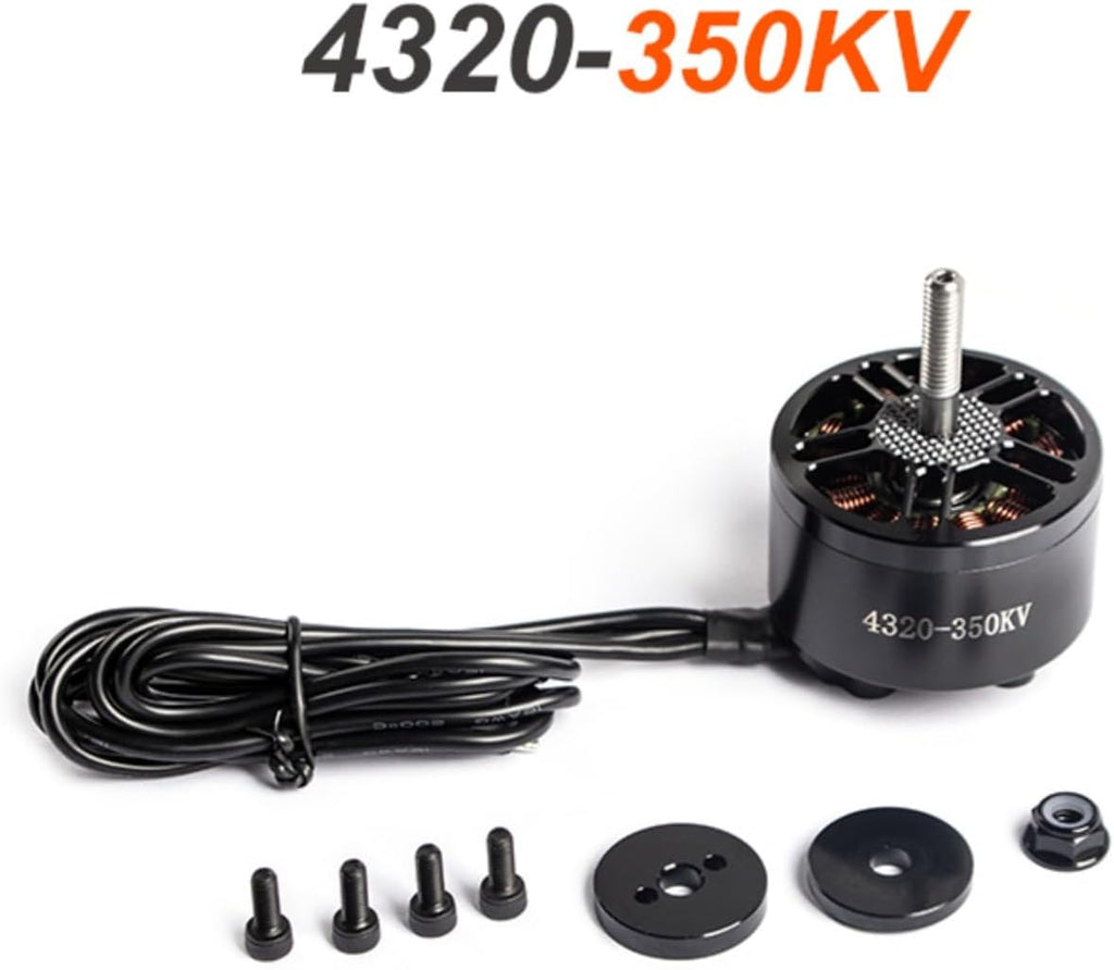 4320 350KV Brushless Motor for 13 Inch FPV Drone, CW Thread, High Torque Long Range Motor for Cinematic & Payload Drones, Compatible with 6S-12S, 19mm Mounting (4pcs)
