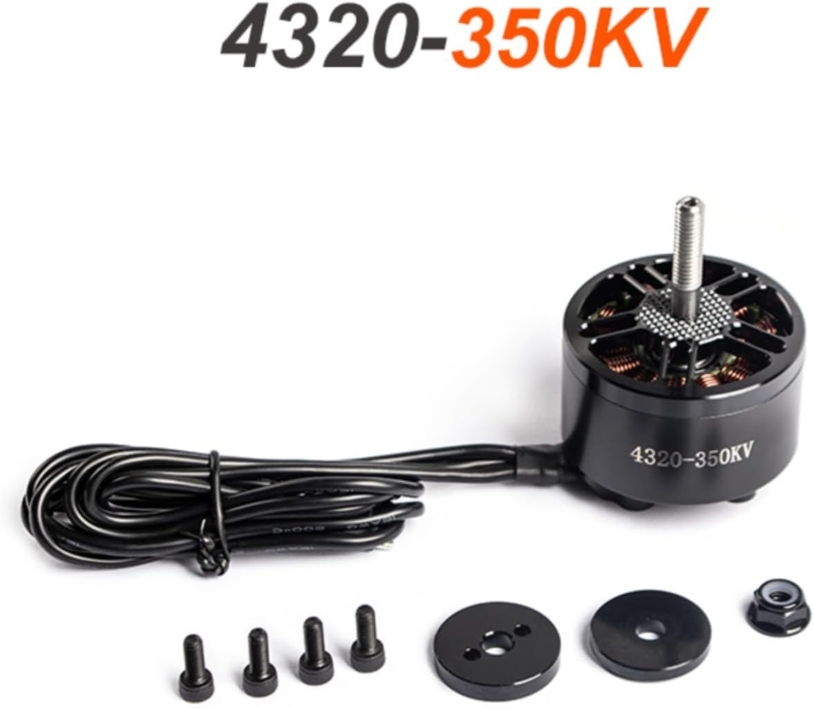 4320 350KV Brushless Motor for 13 Inch FPV Drone, CW Thread, High Torque Long Range Motor for Cinematic & Payload Drones, Compatible with 6S-12S, 19mm Mounting (4pcs)