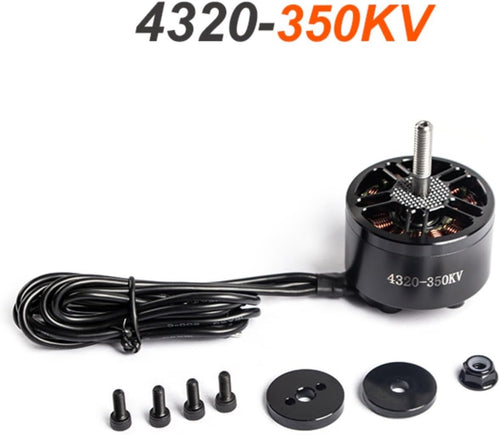 4320 350KV Brushless Motor for 13 Inch FPV Drone, CW Thread, High Torque Long Range Motor for Cinematic & Payload Drones, Compatible with 6S-12S, 19mm Mounting (4pcs)