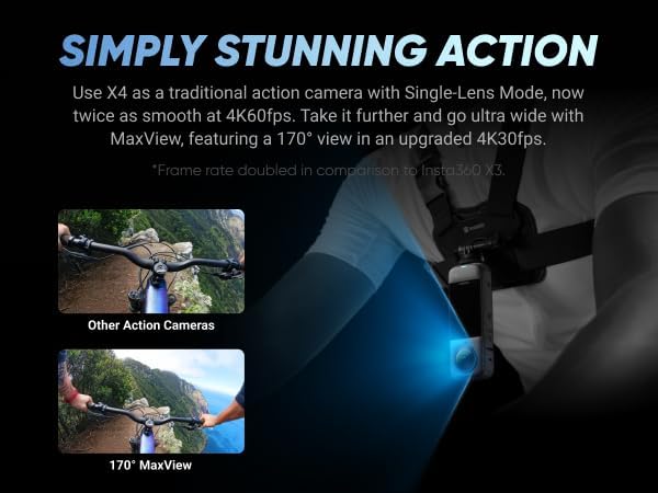 Insta360 X4 Extended Selfie Stick Bundle(3m/9.8ft)-8K Waterproof 360 Action Camera with 1/2 48MP Sensors, 8K 360 HDR Video, Like Drone Shot| Bundle Includes 3m Extended Selfie Stick, Lens Cap