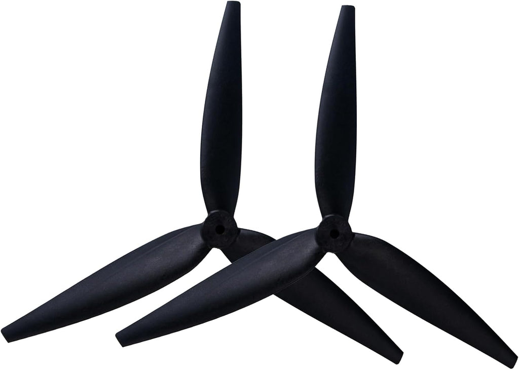 9-Inch Glass Fiber Nylon Propellers, 3-Blade Props for Cinelifter FPV Drones, Black (4 pcs - 2 CW, 2 CCW)