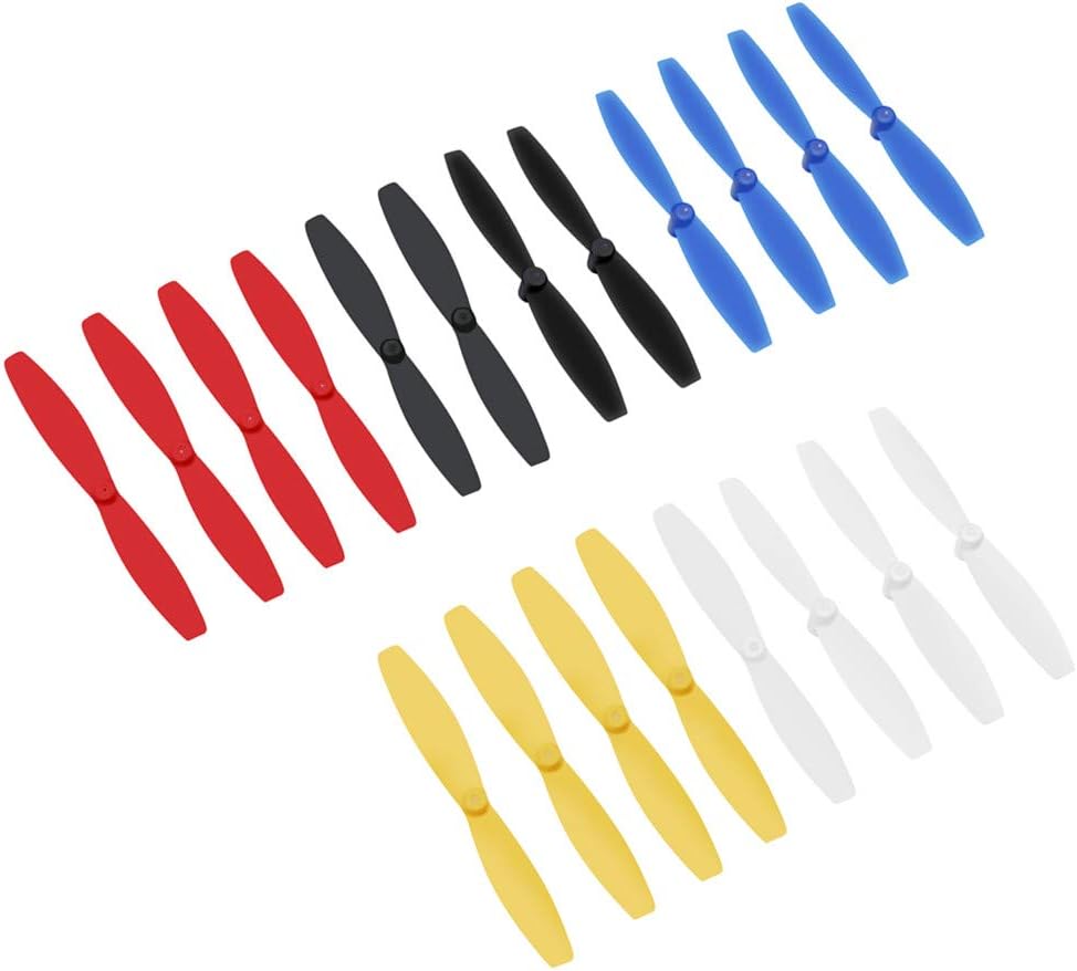 Hanatora 5 Colors Propellers Props Combo for Parrot Minidrone Mambo FPV/FLY/Mission,Swing,Rolling Spider,Airborne Cargo/Night,Hydrofoil Drone,5 Set(Colors: Blue/Red/White/Black/Yellow)