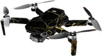 MightySkins Compatible with DJI Mini 2 Portable Drone - Black Gold Marble | Protective, Durable, and Unique Vinyl Decal wrap Cover | Easy to Apply and Change Styles | Made in The USA