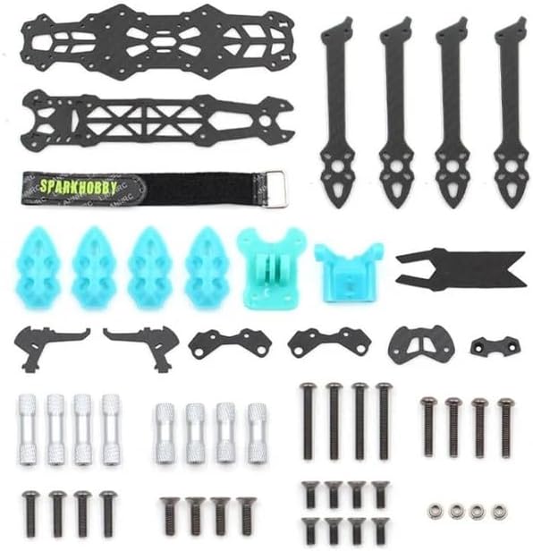 Mark4 5inch FPV Carbon Fiber Frame 225mm Wheelbase 5mm arm Freestyle Long Range Frame for RC Quadcopter Racing Drone (MARK4 Blue)
