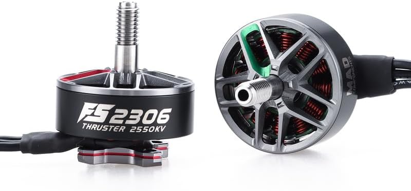 FS 2306 1750KV 1960KV 2550KV Brushless Motors for DIY FPV Racing Drone Quadcopter RC Hobby Models (Red 1960KV)