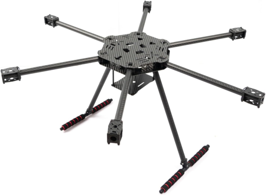 JeeFly F850/F680 Carbon Fiber Hexacopter Frame Kit 850mm/680mm Foldable Drone Frame with Landing Gear, for Aerial Photography Heavy Lift FPV DIY Build Cinematic Industrial Drones (F850 Not foldable)