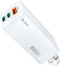 Bwine 65W USB C Charger, 3-Port GaN Fast Wall Charger, Compact Charging Blocks for iPhone 16,Galaxy S24,Note 20/10+,Drone Battery and More, White