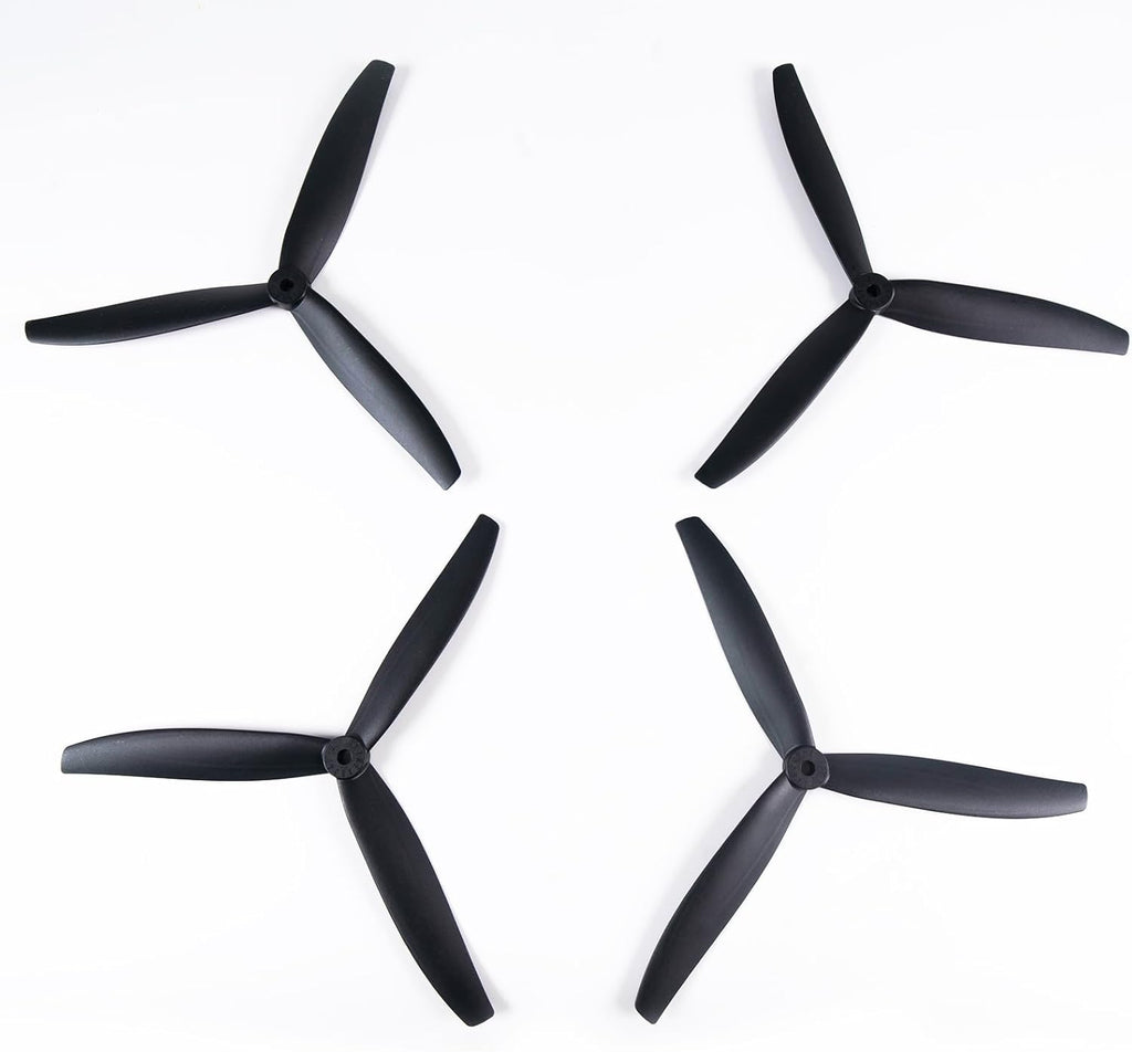 8 Inch Glass Fiber Nylon 8-Inch Propellers, 3-Blade Props for Cinelifter FPV Drones, Black (4 pcs - 2 CW, 2 CCW)