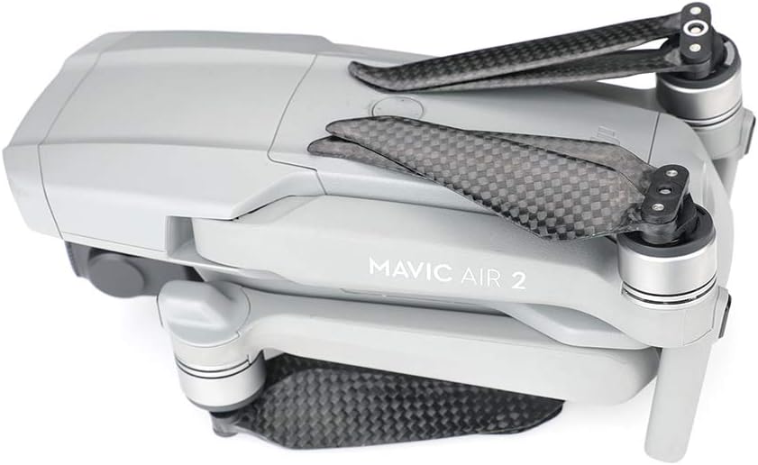 RCGEEK Compatible with Mavic Air 2 Carbon Fiber Propellers Blades Low Noise Props 7238 Quiet Propellers Replacement Accessories Drone Quick Release Foldable Wings