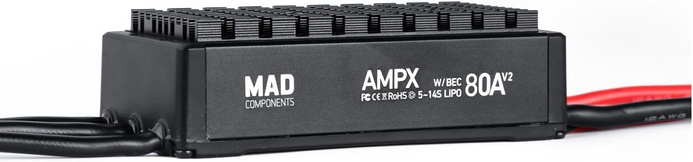 MAD AMPX 80A 5-14S DroneCAN ESC Electronic Brushless Speed Controller for RC Drone RC Airplane Helicopter (DroneCAN)