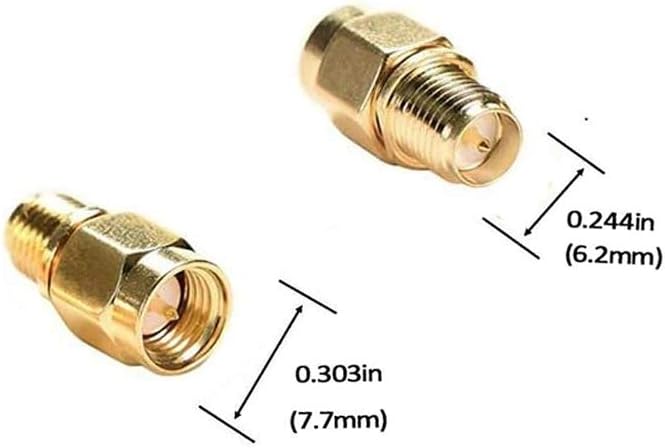 CORONIR (8Pack SMA Adapter SMA Male to RP SMA Female Jack Connector for RF Coax Cable Wi-Fi Antenna/Signal Booster/Repeaters/Radio/Extension Cable/FPV Drone