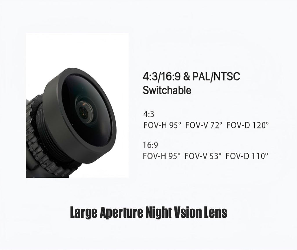 FPV Camera Foxeer Mini Cat 4, 1200TVL Super Starlight Night Vision Camera with 2.1mm Low Light Lens, OSD Menu Remote Control, Global WDR for RC FPV Racing Drone