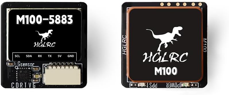 HGLRC M100-5883 Compass Module, Upgraded 10th Generation Chip Compatible with FPV Fixed-Wing UAV