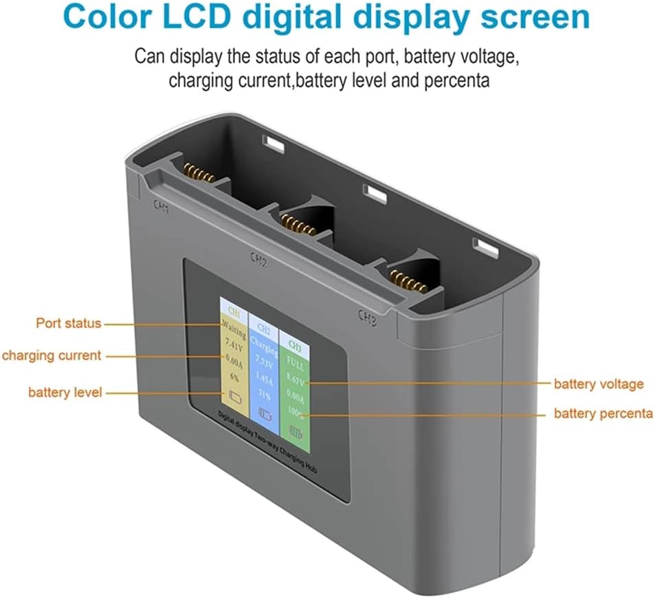 Mini 4K/ Mini SE/Mini2 Two-Way Battery Charging Hub Drone Battery Charger Charge Three Batteries in Sequence