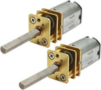 2Pcs DC 12V 1000RPM 20mm Long Shaft GA12 N20 Motor with Metal Gearbox 3-12V 15-4000RPM Electric Motor for RC Cars and Drones (12-1000)