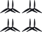9-Inch Glass Fiber Nylon Propellers, 3-Blade Props for Cinelifter FPV Drones, Black (4 pcs - 2 CW, 2 CCW)