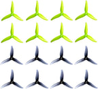 8pair Gemfan Hurricane 3520 Propeller 3.5X2X3 3-Blade Props for 3.5 Inch Quad with 1.5mm 3 Holes 1806-2004 Brushless Motor RC FPV Racing Drones Parts DIY