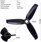 16pcs 3-Blade Props high-Speed Propellers, 3inch 75mm CW CCW for Racing Frame FPV Drone 1306 1407 1408 1606 1806 Motors,GEMFAN 3052£¨Black and Clear£©