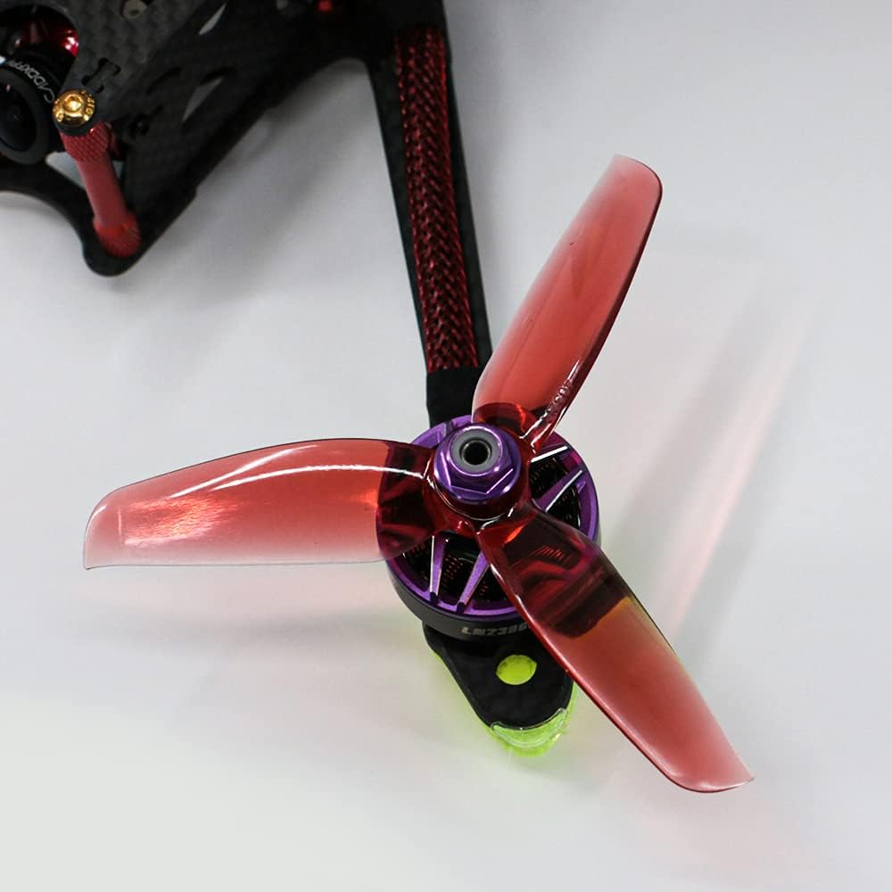 16pcs 3-Blade Props high-Speed Propellers Popo, 4inch 100mm CW CCW for Racing Frame FPV Drone 1406 2205 1806 Brushless Motors,GEMFAN 4032£¨Blue,Red,Black,Yellow£©