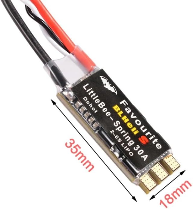 20A 30A Electronic Speed Controller Favorite BLHeli-S Brushless ESC DShot Speed Controller Motor 2~6S Lipo Compatible for FPV Multicopter Quadcopter Aircraft & Drone (Single 30 A)