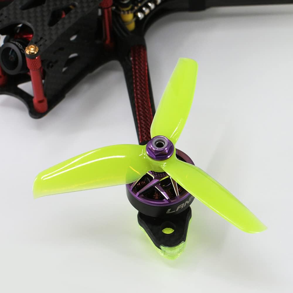16pcs 3-Blade Props high-Speed Propellers Popo, 4inch 100mm CW CCW for Racing Frame FPV Drone 1406 2205 1806 Brushless Motors,GEMFAN 4032£¨Blue,Red,Black,Yellow£©