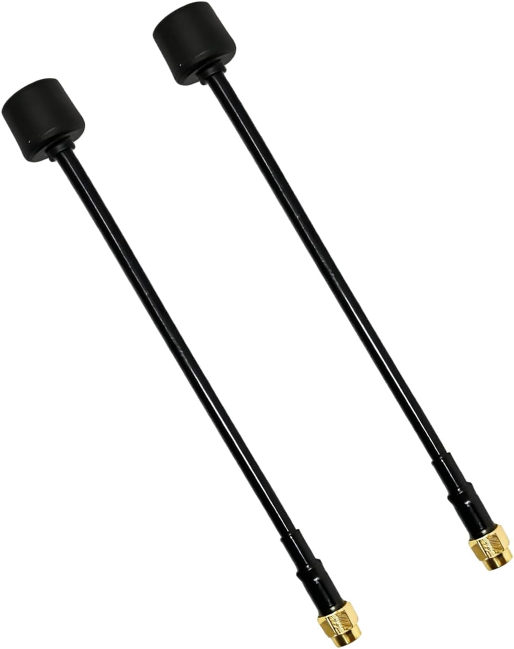 2PCS 5.8GHz Long Range FPV Antenna, 2.5db High Gain RHCP SMA Male Antenna Compatible with FPV RC Drone & Transmitter (2PCS-UP155R)