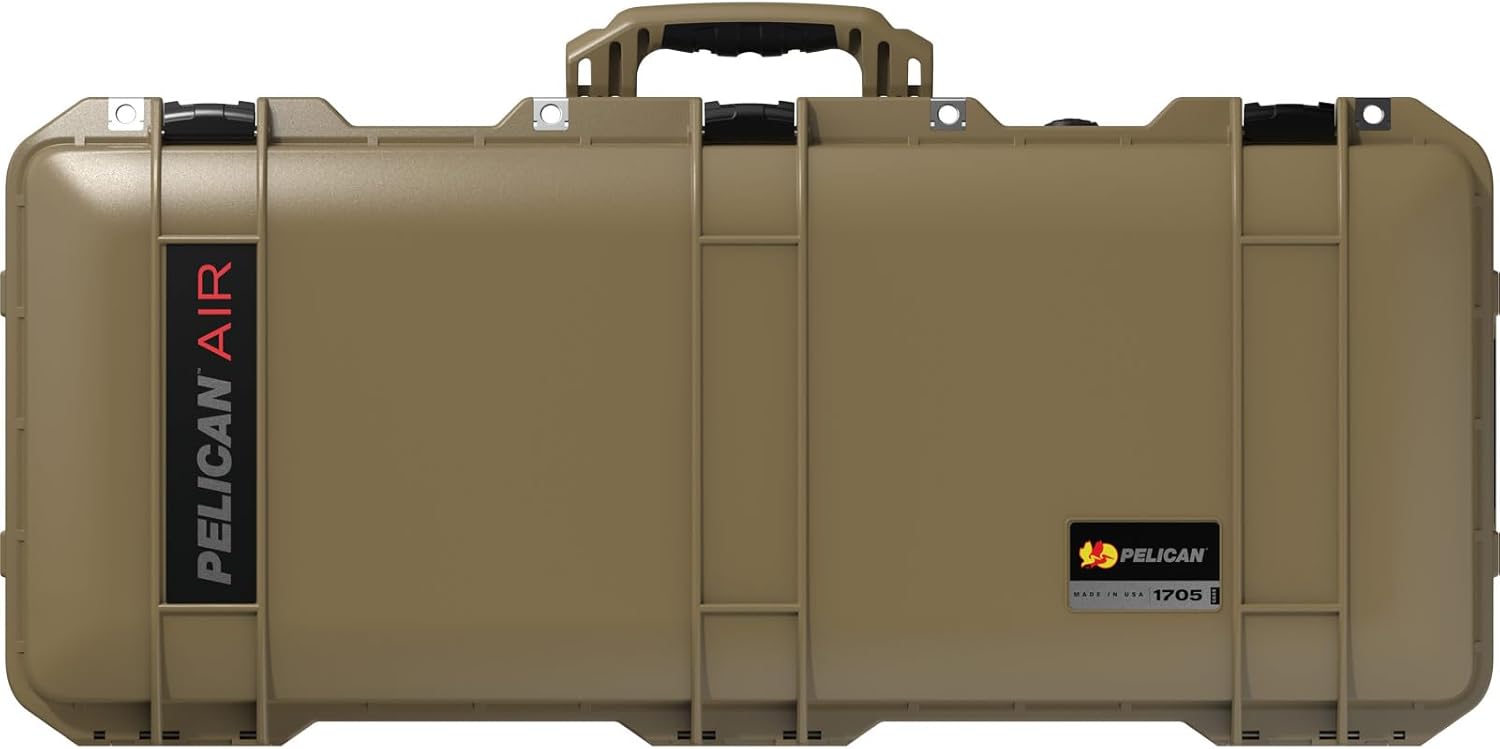 Pelican Air 1705 Multi-Purpose Long Hard Case no Foam (Empty Case) for Camera, Drone, Equipment, Gear, Electronics, Overlanding, Camping, and Travel (OCP Tan)