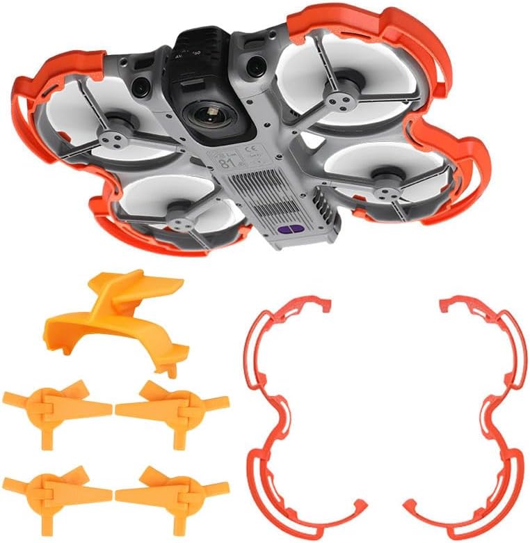 3-IN-1 Avata 360 Accessories Bundles, Propeller Guard+Tail+Landing Gear for DJI Avata 360 Fly More Combo Drone Protection (Orange)