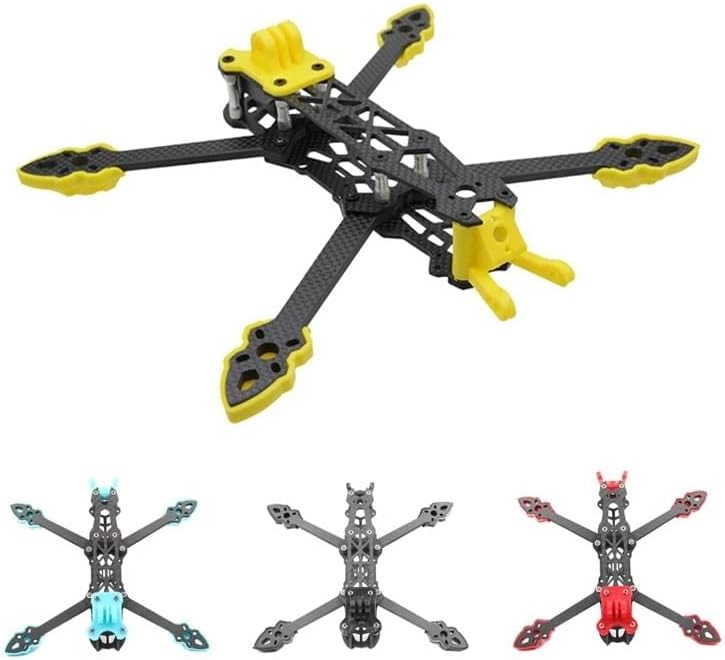Mark4 5inch FPV Carbon Fiber Frame 225mm Wheelbase 5mm arm Freestyle Long Range Frame for RC Quadcopter Racing Drone (MARK4 Yellow)