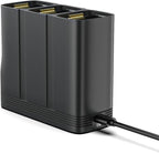 Holy Stone Battery Charging Station Compatible with HS900 HS900Pro Drone, 3-Slot Fast Charger with Storage & Power Bank Function, USB-C QC3.0 Charging Dock for HS900 Drone Batteries