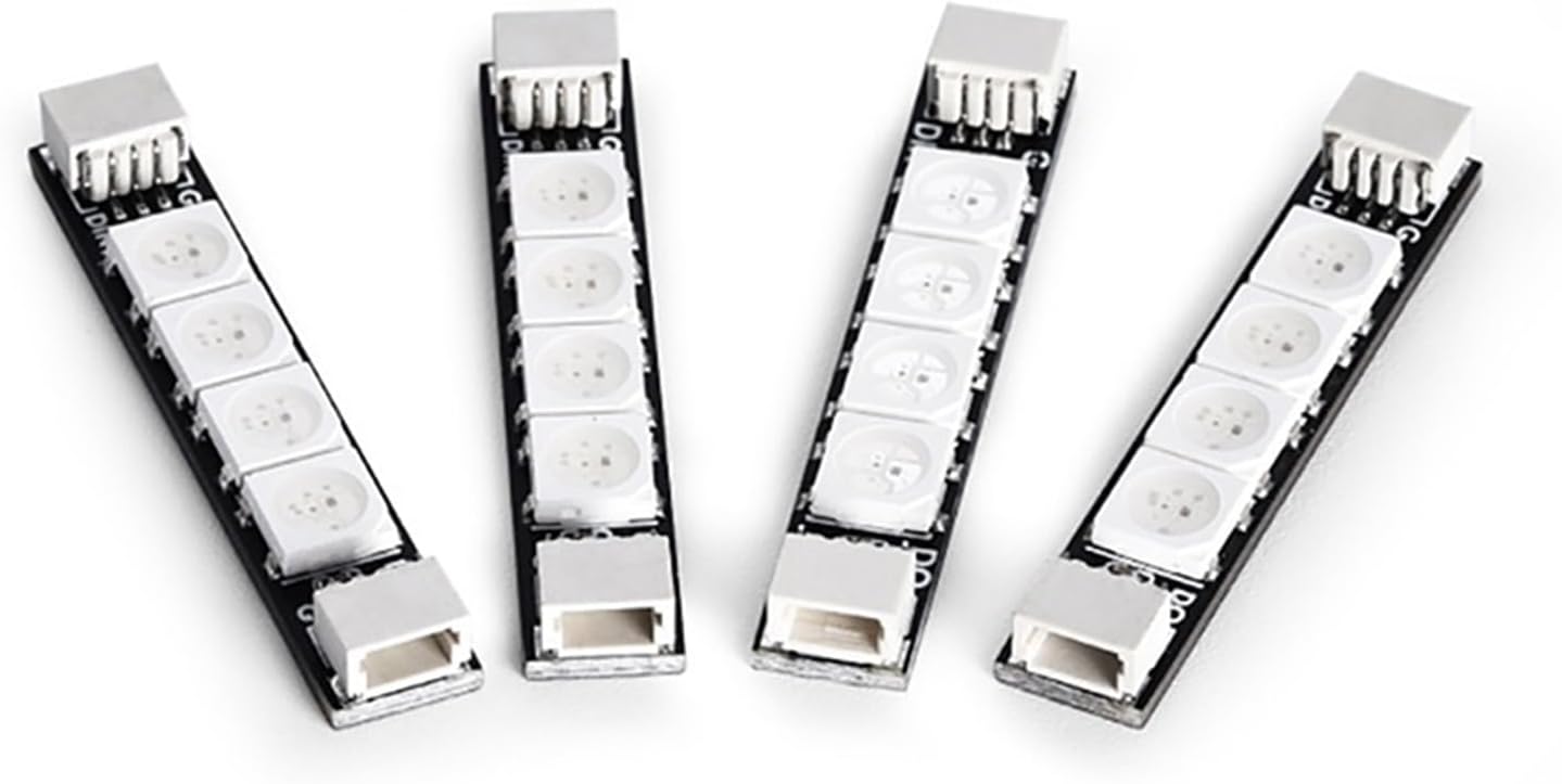 4Pcs LED Strips Lights for Drones 2812 Programmable Arm Light Kit FPV Quadcopter Lighting Accessories Set