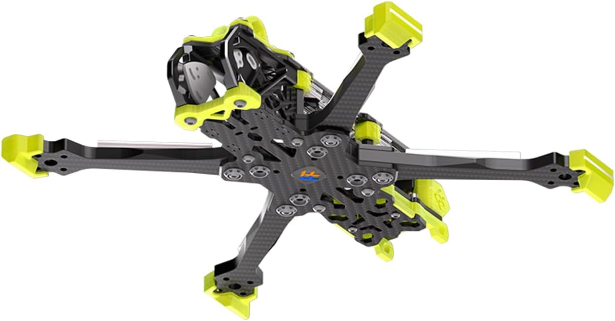 Volador II VX5 V2 O4 Pro Air Unit RC T700 Carbon Fiber FPV Racing Drone Quad Frame Kit Quadcopter with 6mm Arm 5 Inch Freestyle Cinematic HD w/Yellow TPU Parts