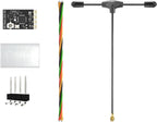 SkyGuy ELRS FPV Receiver - 2.4ghz ExpressLRS Nano Receiver Drone RX Module with 78mm UFL T Antenna for FPV Drone Tiny Whoop Fixed-wing RC Plane