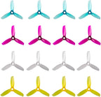 16Pcs Gemfan 3028 3inch Propeller 3-Blade PC Props 5mm Hole for 1106-1306 Motor FPV Racing Drone Multicolor Quadcopter