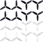 16pcs 3-Blade Props high-Speed Propellers, 3inch 75mm CW CCW for Racing Frame FPV Drone 1306 1407 1408 1606 1806 Motors,GEMFAN 3052£¨Black and Clear£©