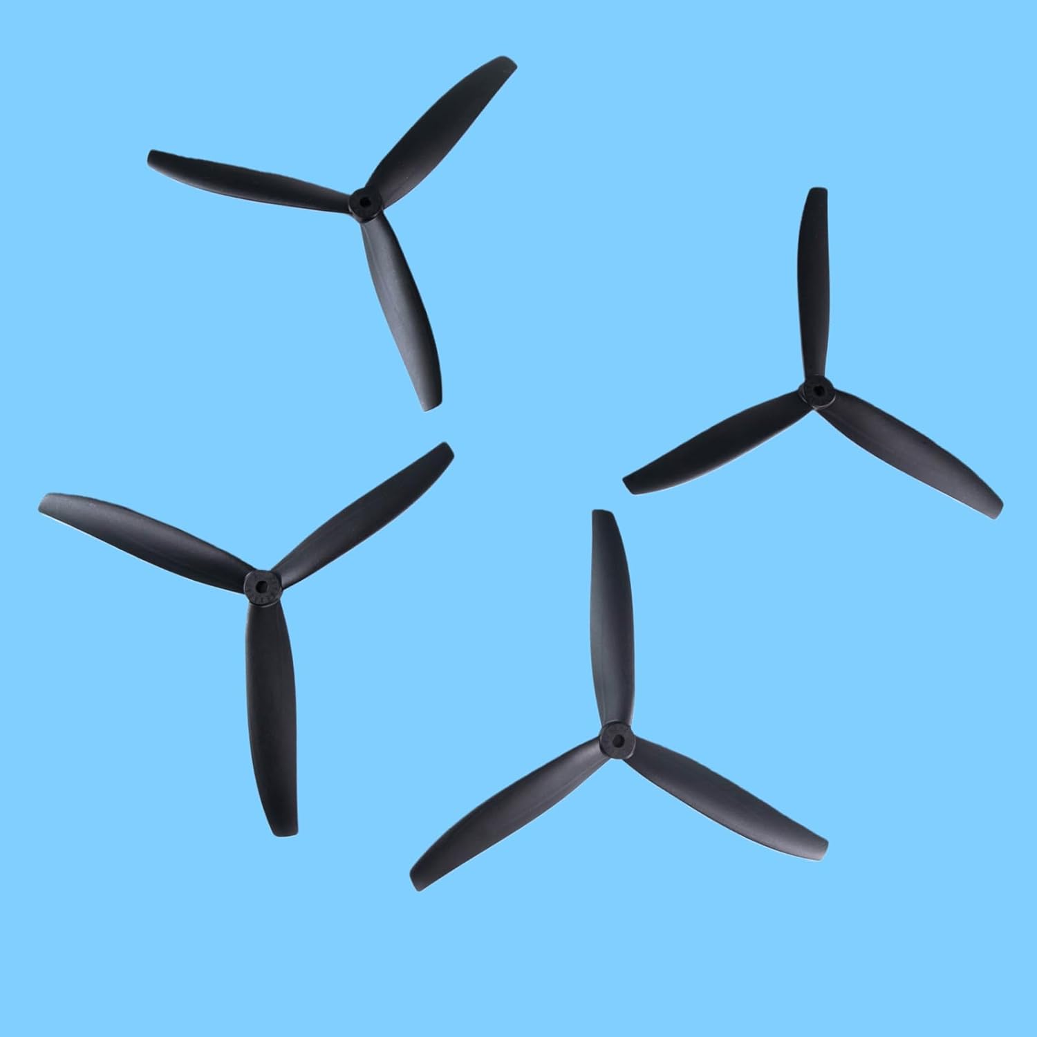 8 Inch Glass Fiber Nylon 8-Inch Propellers, 3-Blade Props for Cinelifter FPV Drones, Black (4 pcs - 2 CW, 2 CCW)