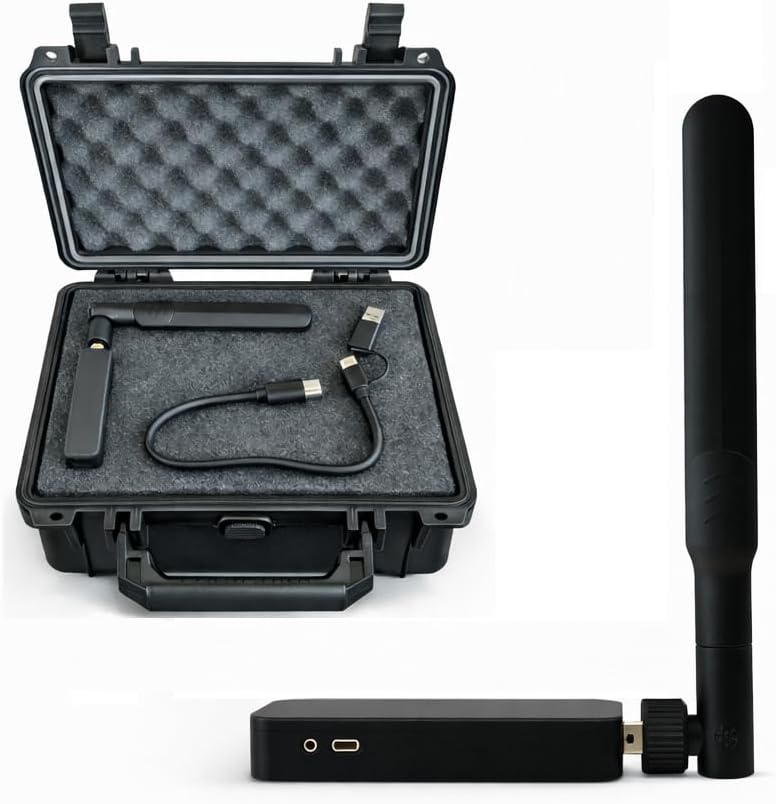 Police Drone Detection & Tracking Kit Handheld Drone Detection Kit- Compact Remote ID Receiver for iOS & Android