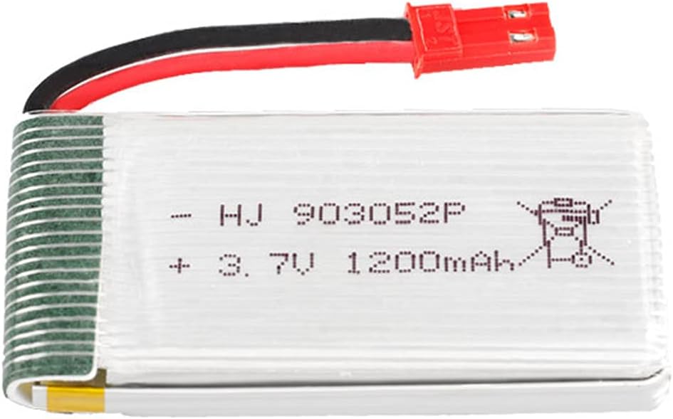 2 Pcs 3.7V 1200mAh 25C 903052 Rechargeable Lipo Battery with USB Charger for HQ898B H11D H11C RC Quadcopter Drone Spare Parts