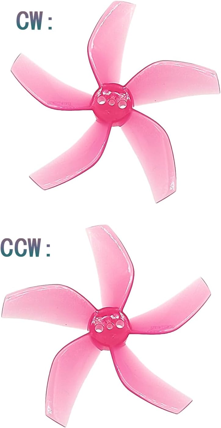 8Pairs(8CCW&8CW) Propellers, Upgrade Less Noise Props Replacement & Better Control, Gemfan D51-5 Cinewhoop 5 Blades Props for RC FPV Racing Freestyle 2inch Cinewhoop Ducted Drone(Red + Grey)