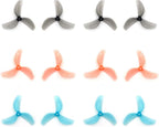 12Pairs Gemfan 45mm 3-Blade Propeller Props with 1.5mm Shaft Hole for RC FPV Whoop Drone Freestyle Quadcopter (12CW+12CCW)
