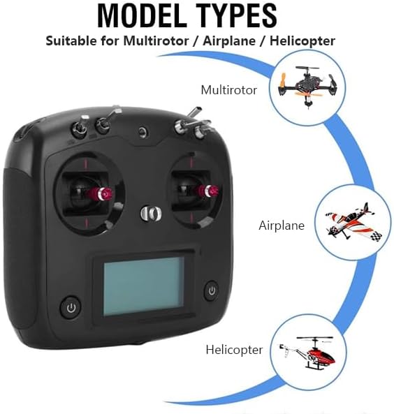 GoolRC Flysky FS-i6s 2.4G 10CH AFHDS 2A RC Transmitter with FS-iA6B Receiver for RC Drone Airplane Multicopter Helicopter (Black)