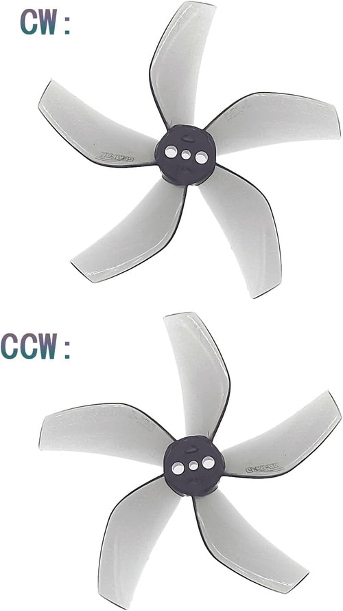 8Pairs(8CCW&8CW) Propellers, Upgrade Less Noise Props Replacement & Better Control, Gemfan D51-5 Cinewhoop 5 Blades Props for RC FPV Racing Freestyle 2inch Cinewhoop Ducted Drone(Red + Grey)