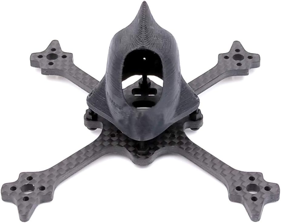 QWinOut Eyas100 65MM 3K Carbon Fiber Toothpick Frame Kit with 3D Print 19MM / 14mm Camera Canopy for DIY RC Drone FPV Racing Quadcopter Freestyle True X (19mm Wide)
