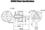 4pcs Happymodel SE0802 1-2S Brushless Motor 1mm Shaft (16000KV/19000KV) (2X CW / 2X CCW) (19000KV)