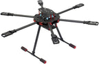 QWinOut Q705 Six-axls Folding Arm Hexacopter Aircraft Frame Kit 705MM 6-Axls Airframe with Landing Gear Skid for DIY Drone